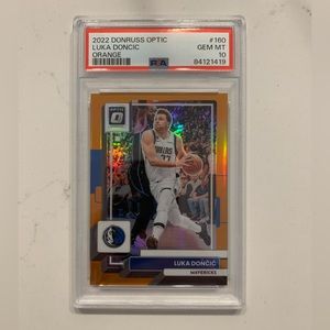2022-23 Panini Donruss Optic Orange Prizm /199 Luka Doncic #160 PSA 10 POP 7
